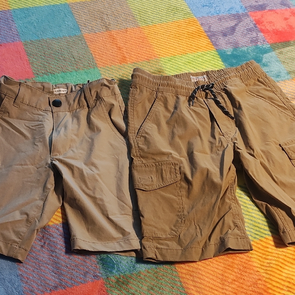 Khaki Cargo Shorts Set